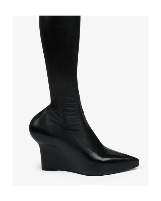 Givenchy Black Pointed Tote Thigh Boots