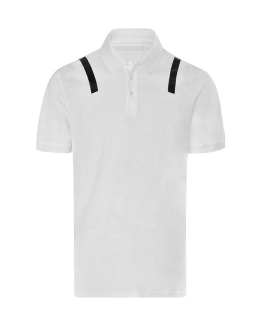 Neil Barrett White Logo Polo Shirt for men