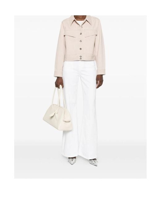 Closed Natural Button-Fastening Pocket Jacket