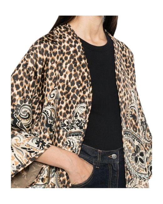 Etro Natural Leopard-Print Paisley Jacket