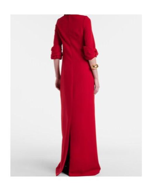 Safiyaa Red Danica Crêpe Gown