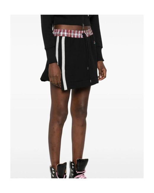 Vivienne Westwood Black Stripe-Trim Mini Skirt
