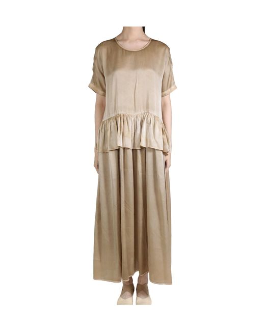 Uma Wang Natural Short Sleeve Dress
