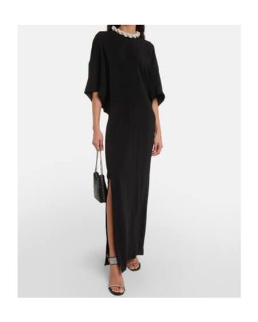 Stella McCartney Black Crystal-Braided Maxi Dress