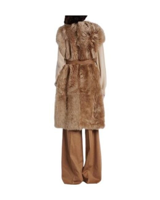 Yves Salomon Brown Reversible Shearling Coat