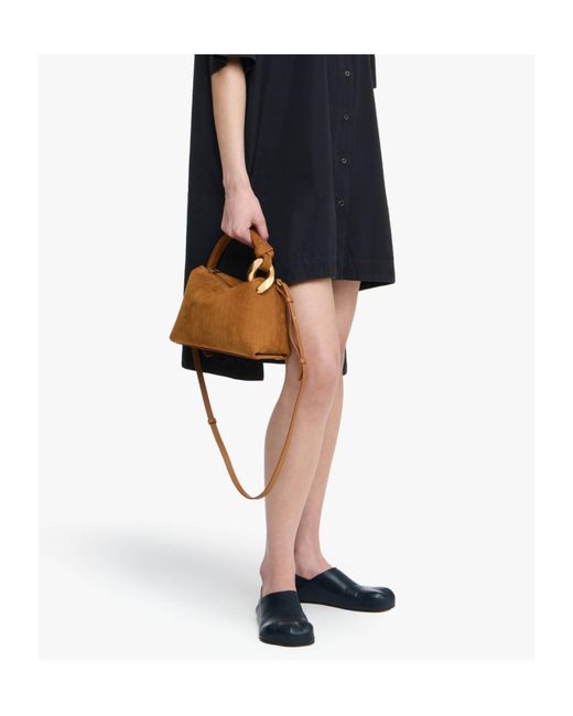 J.W. Anderson Brown Jwa Corner Suede Tote Bag for men