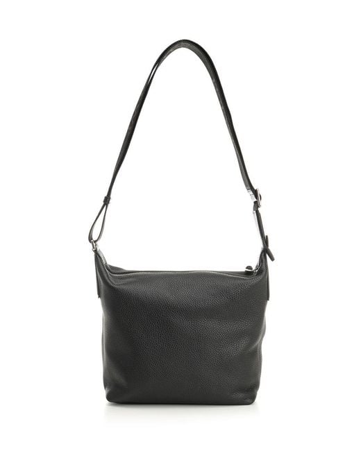 Loewe Black Cubi Logo Embossed Small Crossbody Bag for men