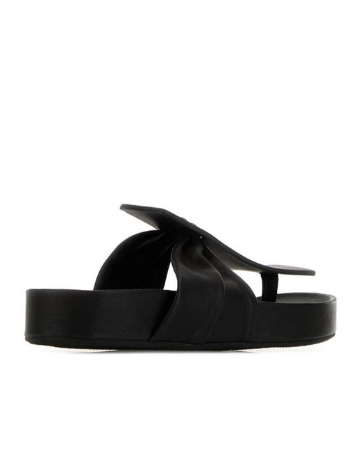 Uma Wang Black Platform Flip-Flops
