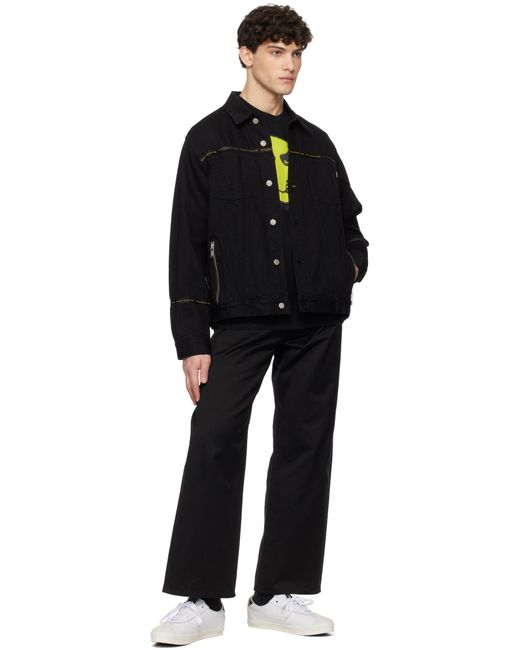 Undercover Black Pocket Denim Jacket for men