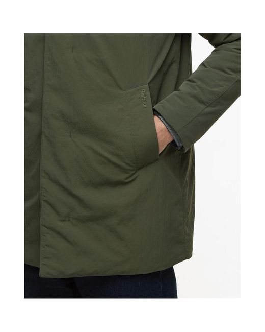 Barbour Green Collared Casual Jacket for men