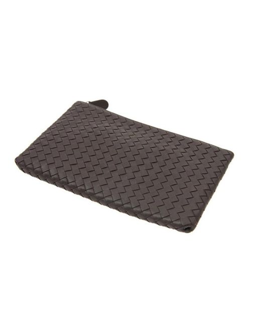 Bottega Veneta Black Medium Woven Clutch