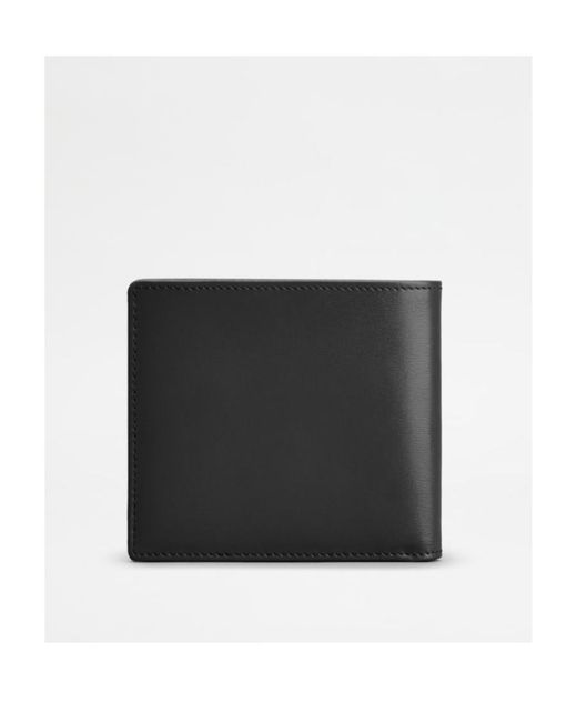 Tod's Black Calfskin Bifold Wallet for men