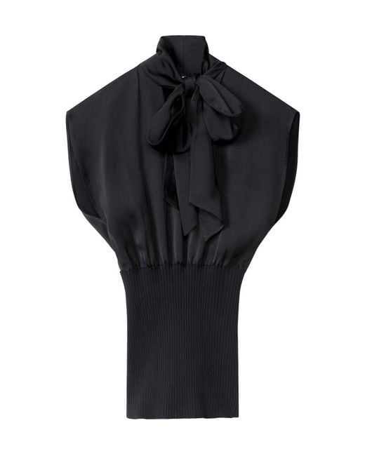 Fabiana Filippi Blue Sleeveless Panelled Blouse