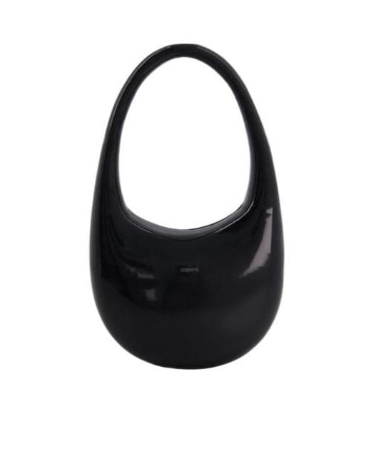 Coperni Black Double Gusset Swipe Mini Tote Bag