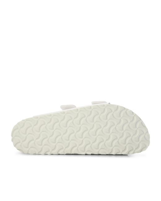 Birkenstock White Two-Strap Slide Sandals