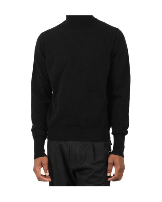 Drumohr Black Cashmere Sweater for men