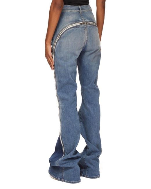 Rick Owens Blue Bolan Banana Jeans