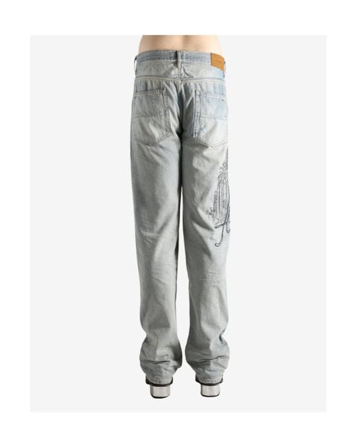 Amiri Gray Belt Loop Jeans for men