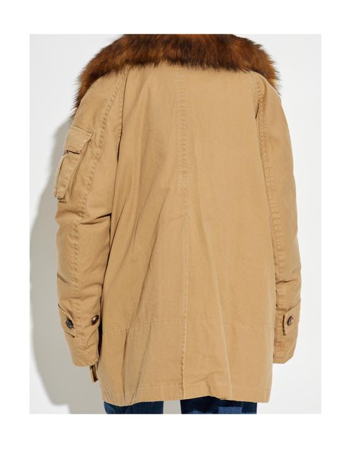 DSquared² Natural Military Fur Collar Parka
