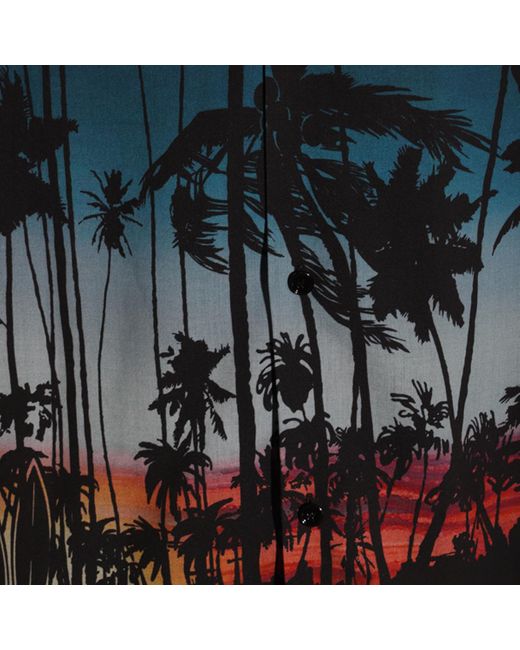 Céline Black Hawaiian Shirt for men