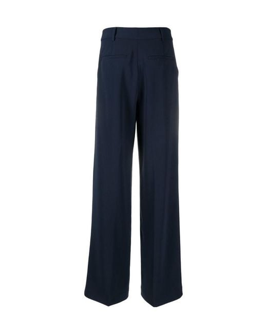 Michael Kors Blue Michael Crepe Wide-Leg Pants