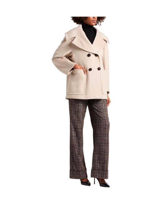 Max Mara Natural Minimalist Double-Breasted Cashmere Coat