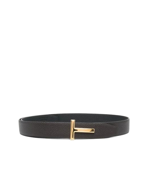Tom Ford White T-Shaped Buckle Belt for men