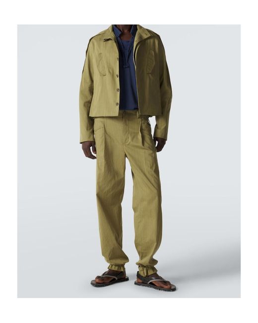 Kiko Kostadinov Green Egreta Cotton Blend Jacket for men