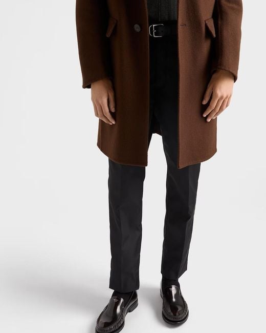 Prada Black Concealed-Fly Trousers for men