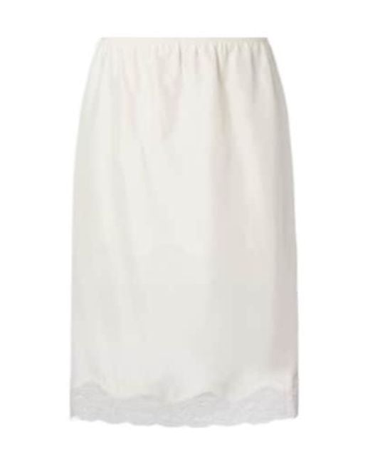 Dorothee Schumacher White Playful Volumes Silk Midi Skirt