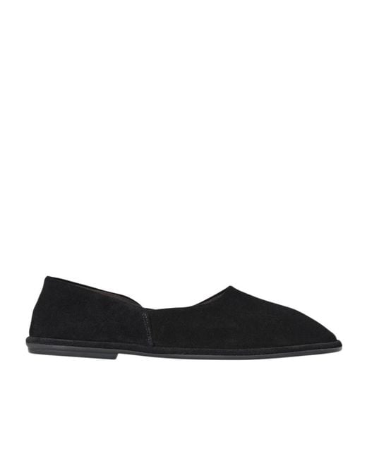 The Row Black Canal Slip On Loafers