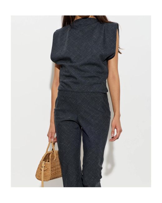 Christopher Esber Blue Banyan Blouse