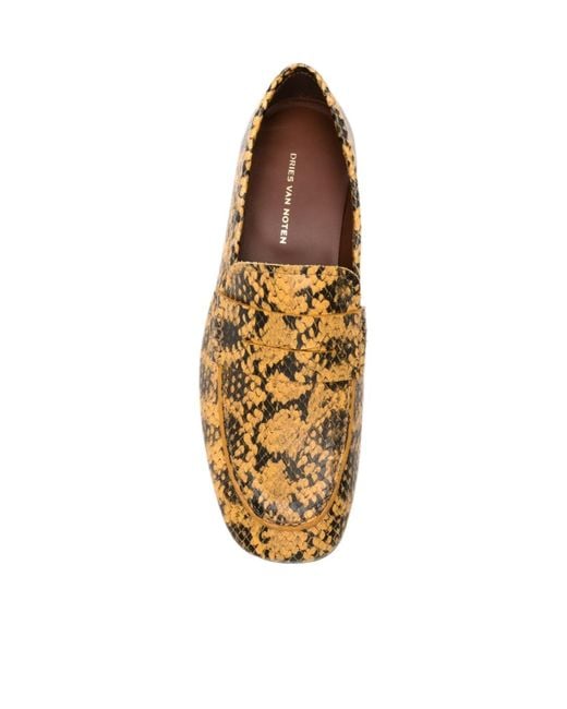 Dries Van Noten Natural Printed Loafers