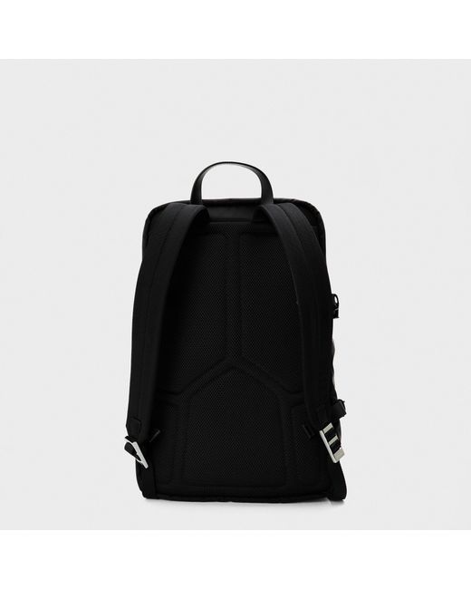 Prada Black Triangular Logo Backpack for men