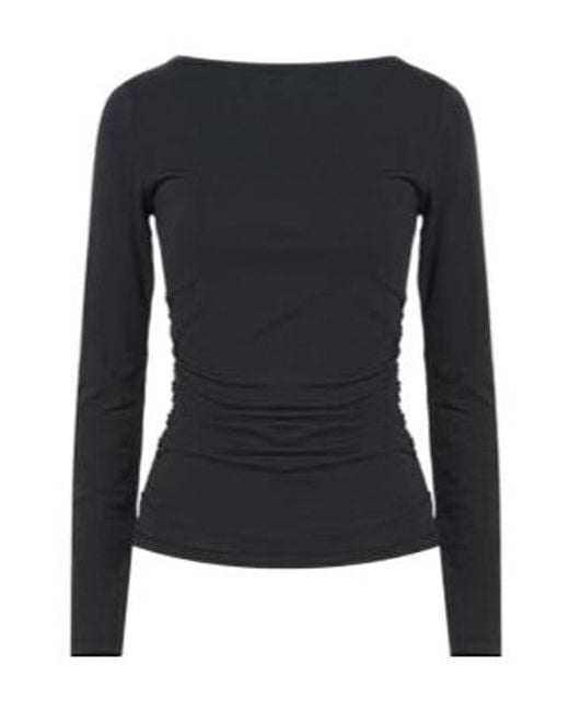 Rag & Bone Black Solid Color Long Sleeve Top