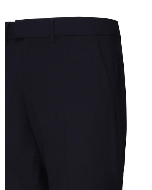Dondup Blue Cigarette Fit Wool Pants for men