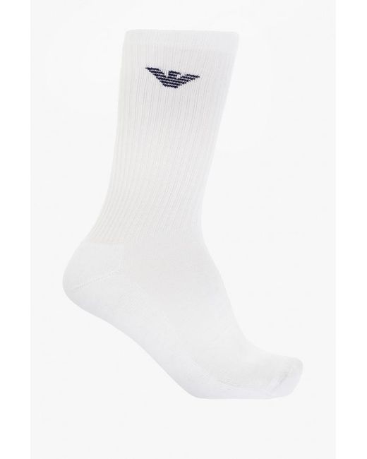 Emporio Armani Black Logo Socks Three Pairs for men