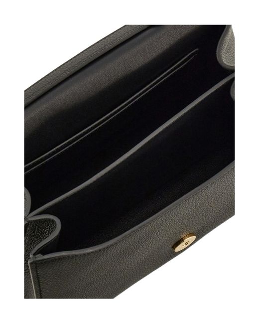 Ferragamo Black Double Gancini Top Handle (S)