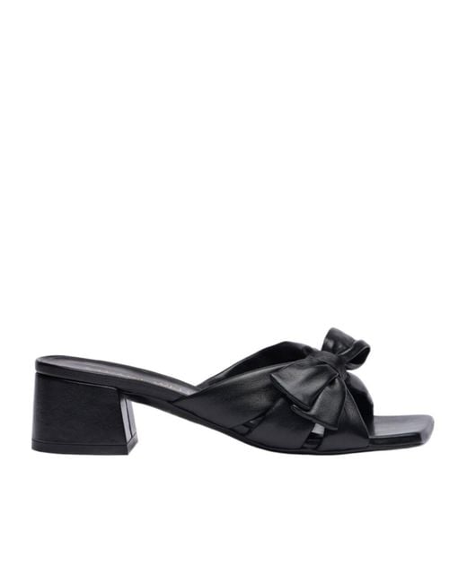 Stuart Weitzman Black Sofia Bow-Tie High-Heeled Sandals