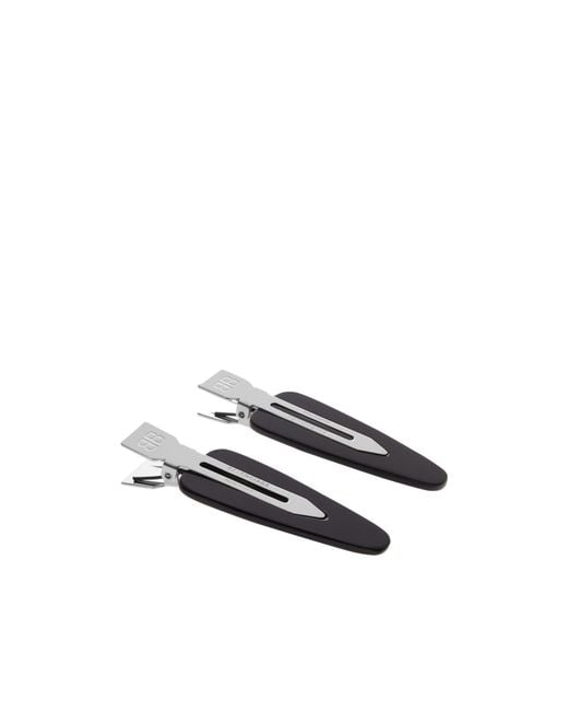 Balenciaga Black Salon Bb Two Hair Clips