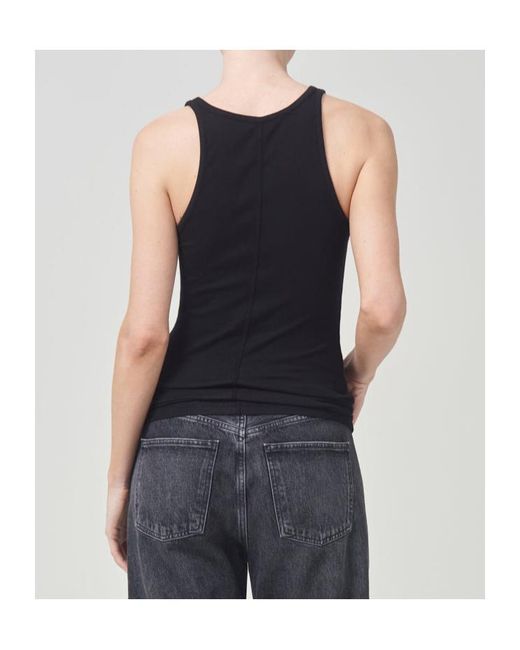 Agolde Black Sleeveless Knitted Top