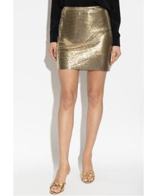 Versace Natural Metallic Mini Skirt