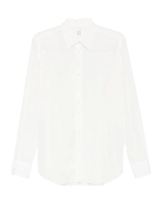 Mazzarelli White Long-Sleeved Shirt for men