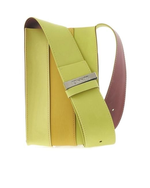 Sunnei Yellow Rectangular Shoulder Bag