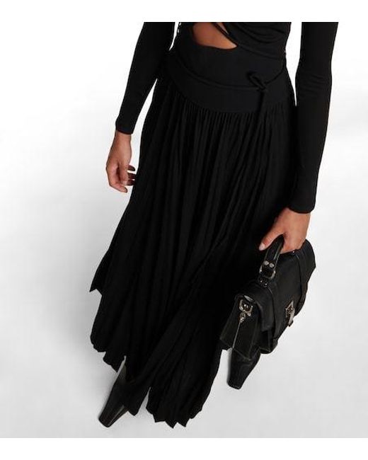Proenza Schouler Black Cutout Jersey Maxi Dress