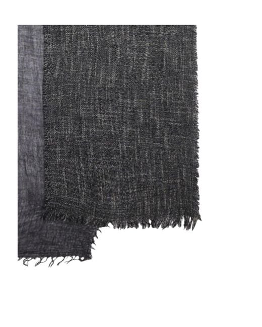 Yohji Yamamoto Gray Fringed Scarf