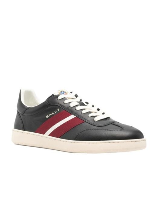 Bally Black Crest Lace-Up Sneakers for men