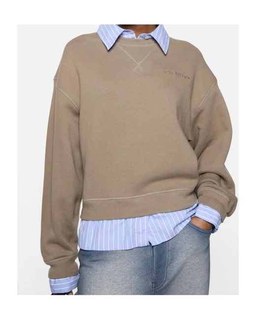 Acne Natural Faux-Layered Sweatshirt