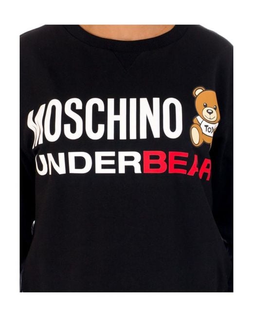 Moschino Black Teddy Printed Sweater