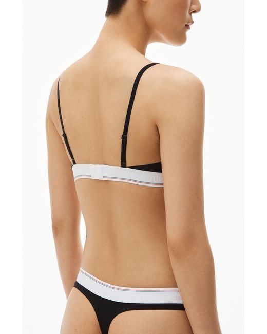 Alexander Wang Black Rib Plain Thong